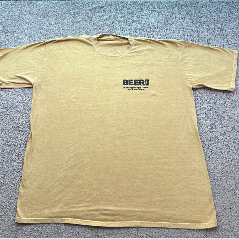 Crazy Shirts Mens XXXL Yellow Beer Parody Graphic T-Shirt 6327
